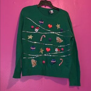 Divided H&M Green Ugly Sweater, used